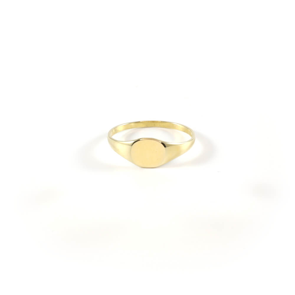 Damen Ring Siegelring Monogrammring 585/- Gold